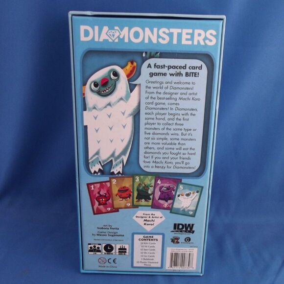 DIAMONSTERS Card Game by IDW Games, Pandasaurus, Used, Complete In Box - Picture 2 of 5